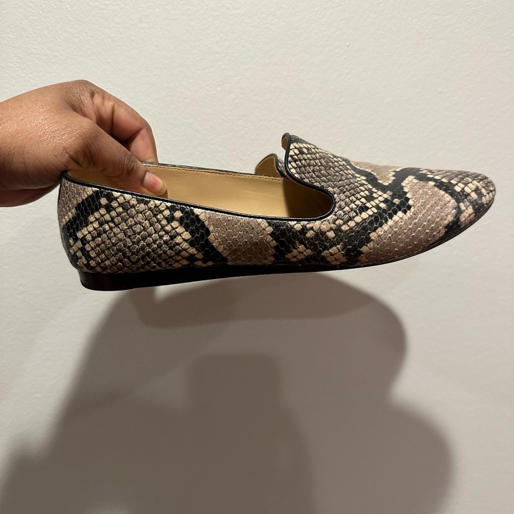 Griffin Python-Print Leather Loafers